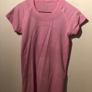 Light Pink Lululemon Swiftly Tech Short Sleeve 6